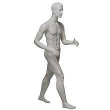 Realistic lifelike fiberglass full body running sports athletic white sportswear male mannequin